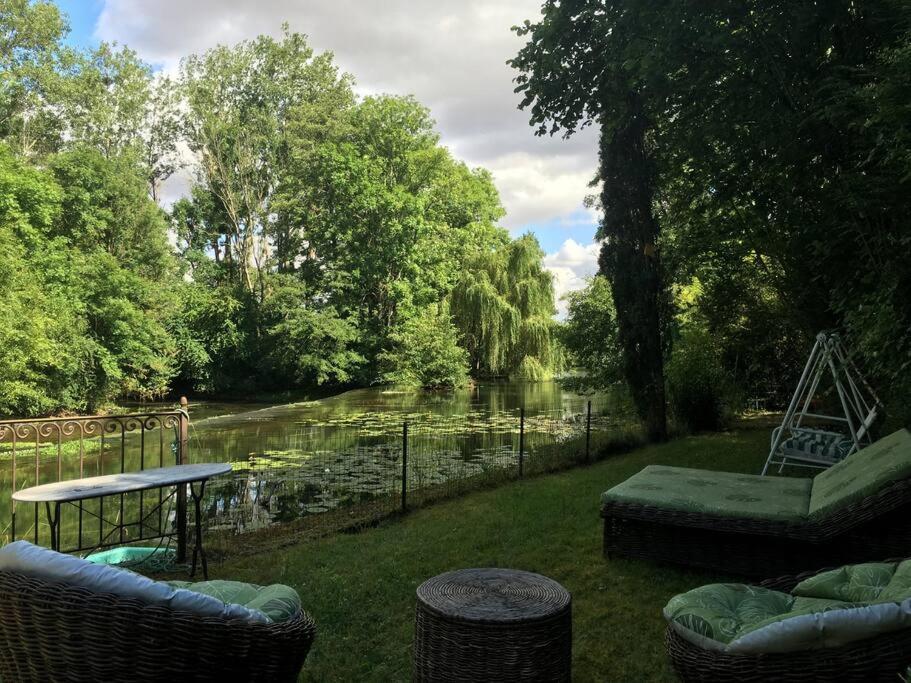Вилла Magnifique Moulin Proche Chablis, Jacuzzi Et Riviere Annay-sur-Serein Экстерьер фото